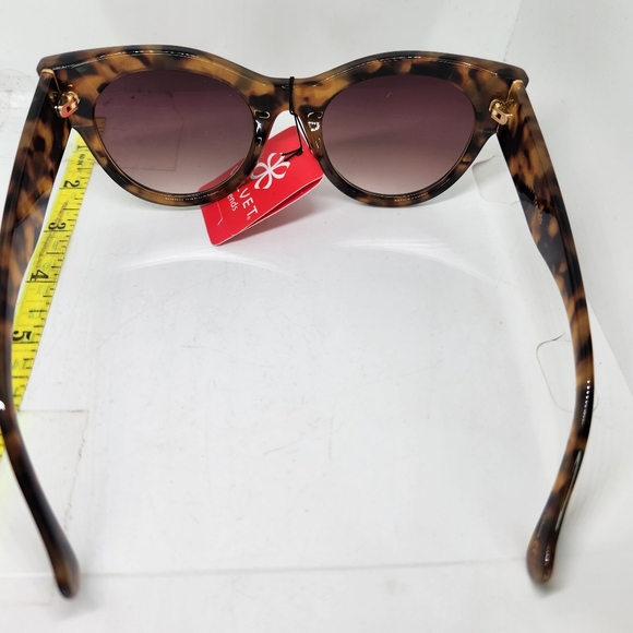 VELVET SUNGLASSES CHELSEA CHUNKY CATEYE TORTOISE SHELL BROWN LENS NEW NWT main image 6